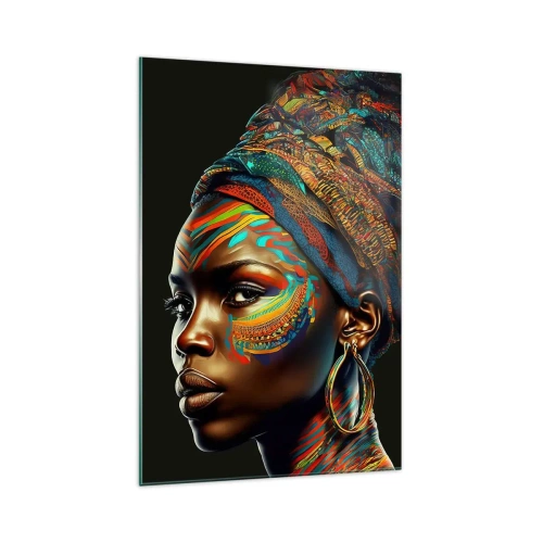 Obraz na skle - Africká královna - 70x100 cm