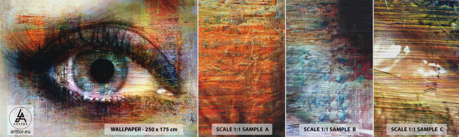 Vzor Fototapety Premium Canvas - Lze se podívat do duše - Abstrakce, Oko, Kus - 100x30 cm