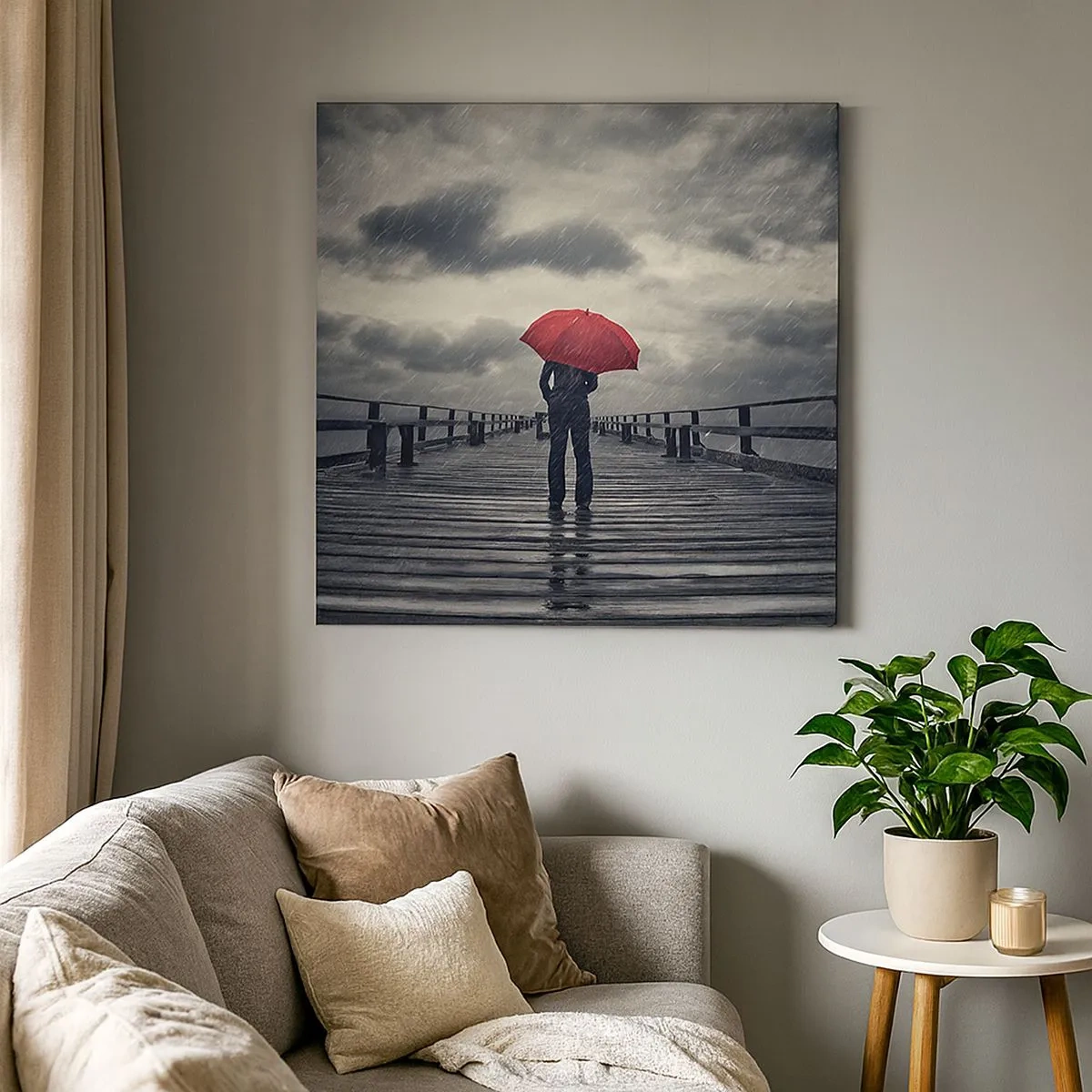 Obraz na plátně - Nevadí, že prší - 30x30 cm