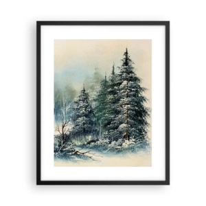 Plakát v černém rámu - Připravení na Vánoce - 40x50 cm