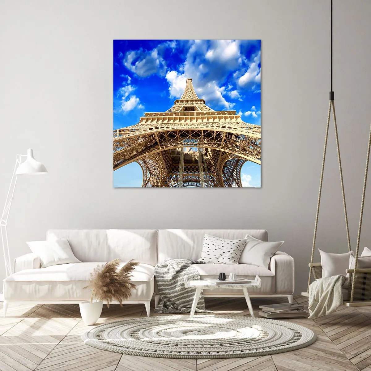 Obraz na plátně - Dosáhnout na oblohu a mraky - 50x50 cm