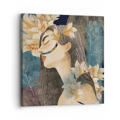 Obraz na plátně - Pohádka o princezně s liliemi - 30x30 cm