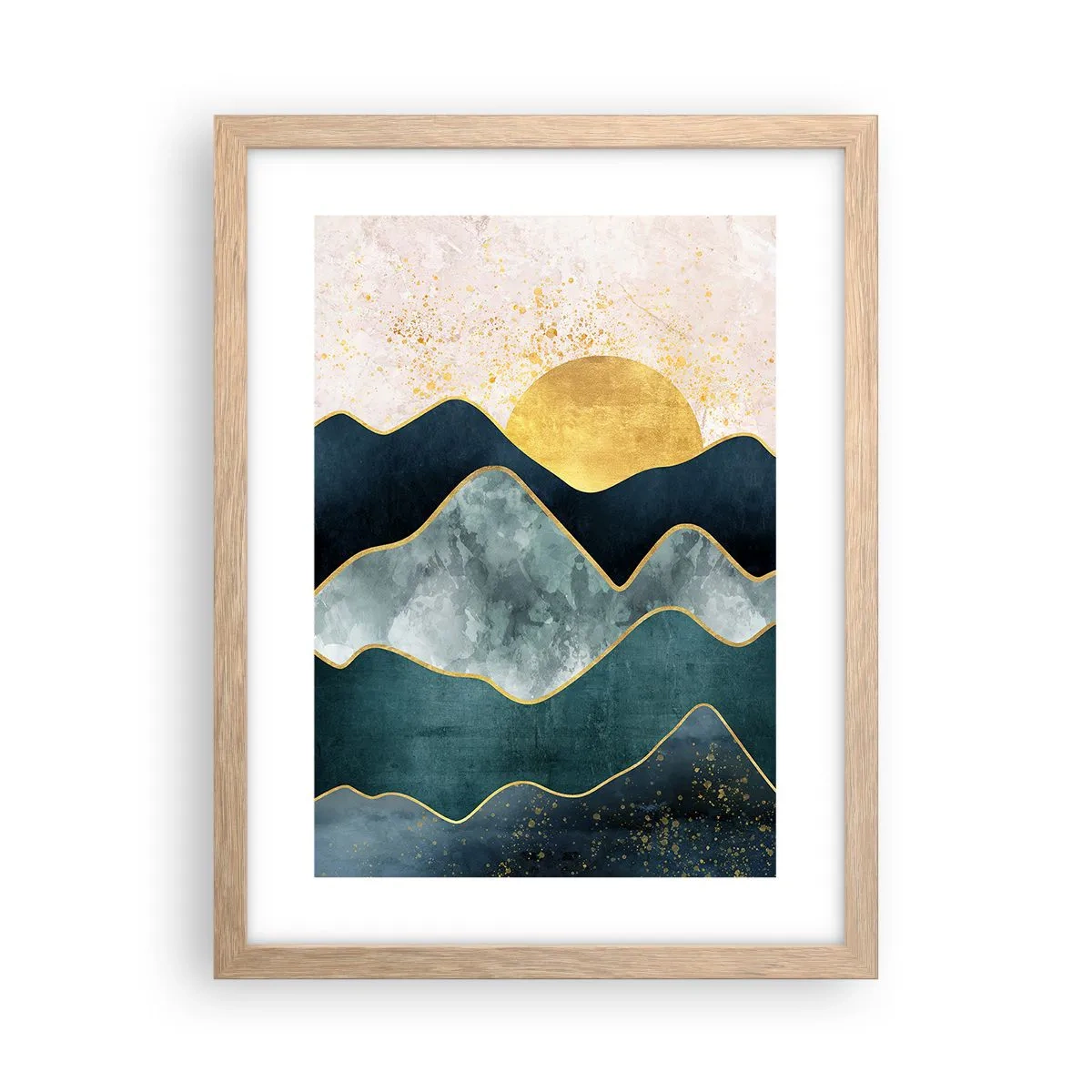 Plakát v rámu světlý dub - Za sedmero horami - 30x40 cm