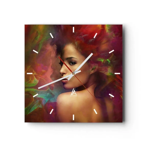 Nástěnné hodiny - Krásnější než duha, jemnější než mlha - 30x30 cm