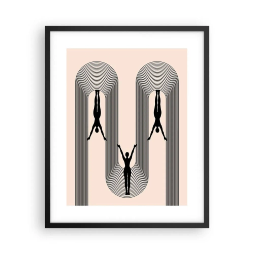 Plakát v černém rámu - Vzhůru nohama - 40x50 cm