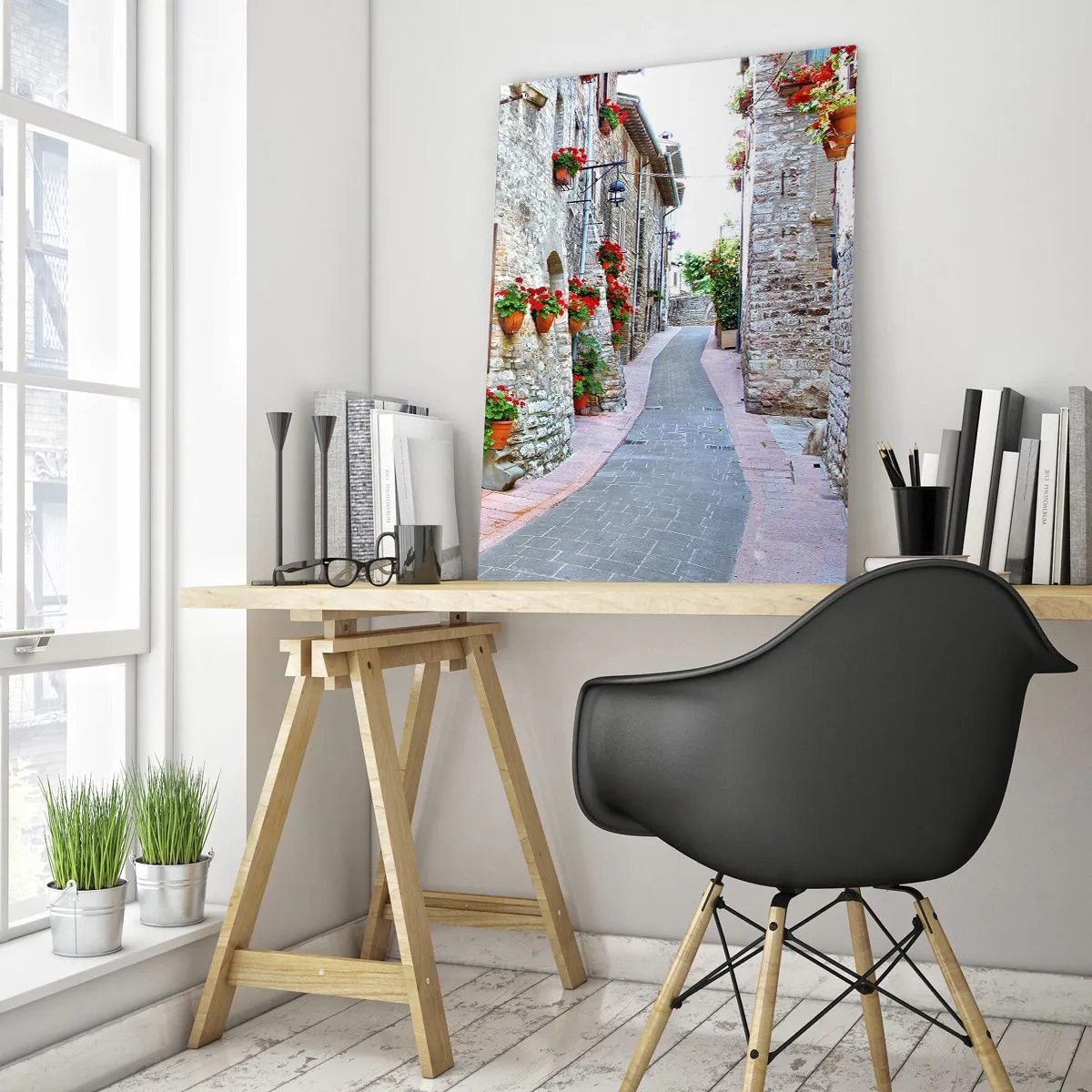 Obraz na skle - Italská atmosféra - 50x70 cm
