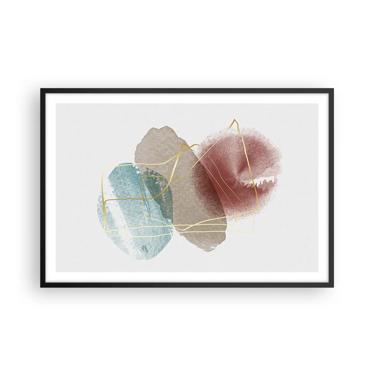 Plakát v černém rámu - Korálky prostoru - 91x61 cm