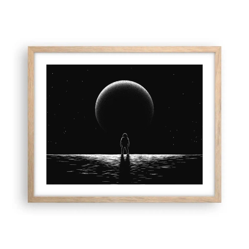 Plakát v rámu světlý dub - Tváři v tvář - 50x40 cm