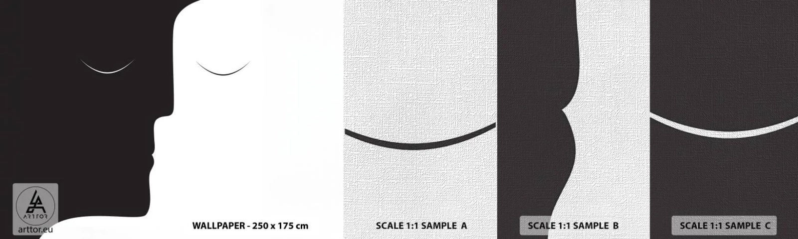 Vzor Fototapety Premium Canvas - Jednota protikladů - Lidé, Pár, Kus - 100x30 cm