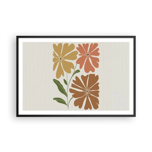 Plakát v černém rámu - Příroda a geometrie - 91x61 cm