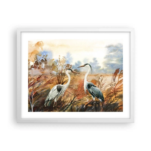 Plakát v bílém rámu - Kam na podzim? - 50x40 cm