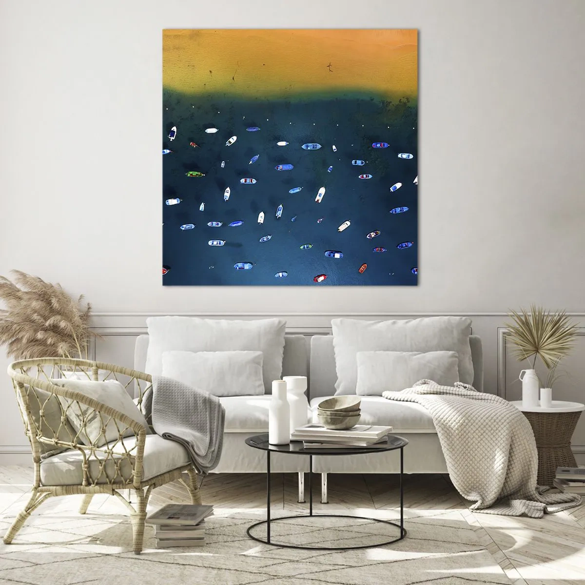 Obraz na skle - Prázdninová hra - 60x60 cm