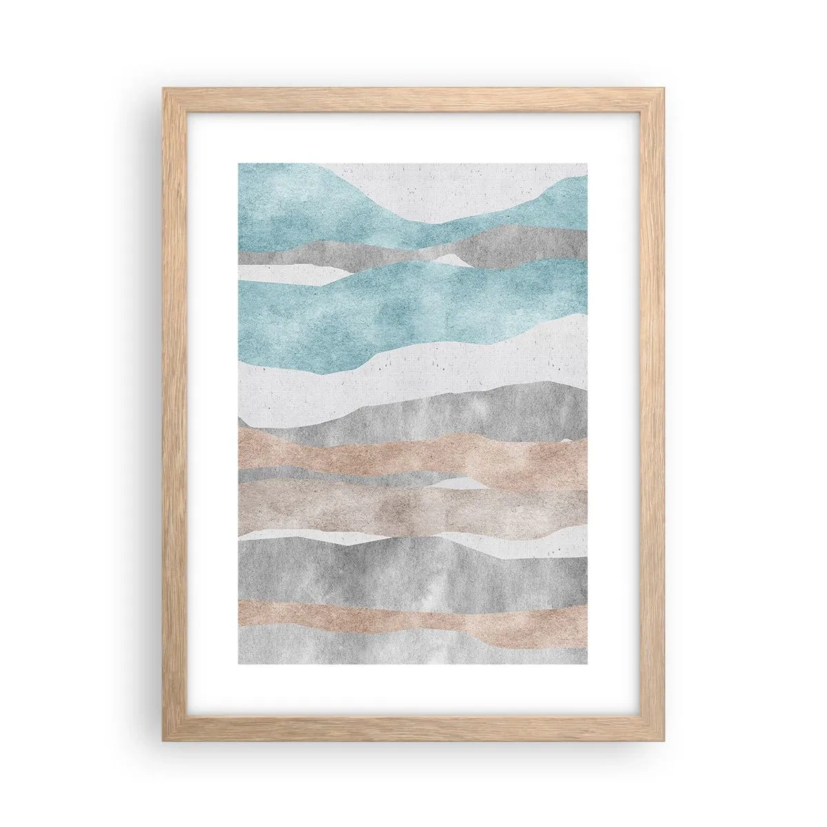 Plakát v rámu světlý dub - Studie blízkosti - 30x40 cm