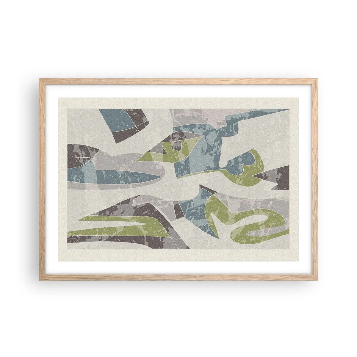 Plakát v rámu světlý dub - Kompozice za sklem - 70x50 cm