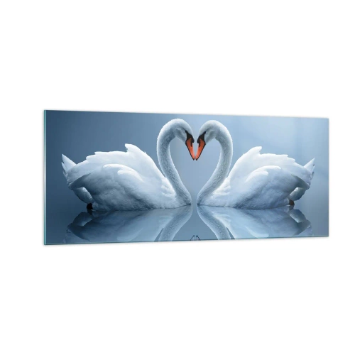 Obraz na skle - Čas na lásku - 100x40 cm