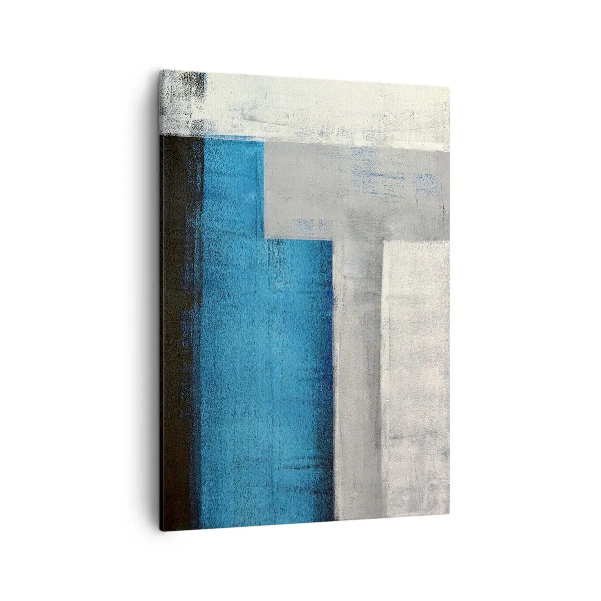 Obraz na plátně - Poetická kompozice šedé a modré - 50x70 cm