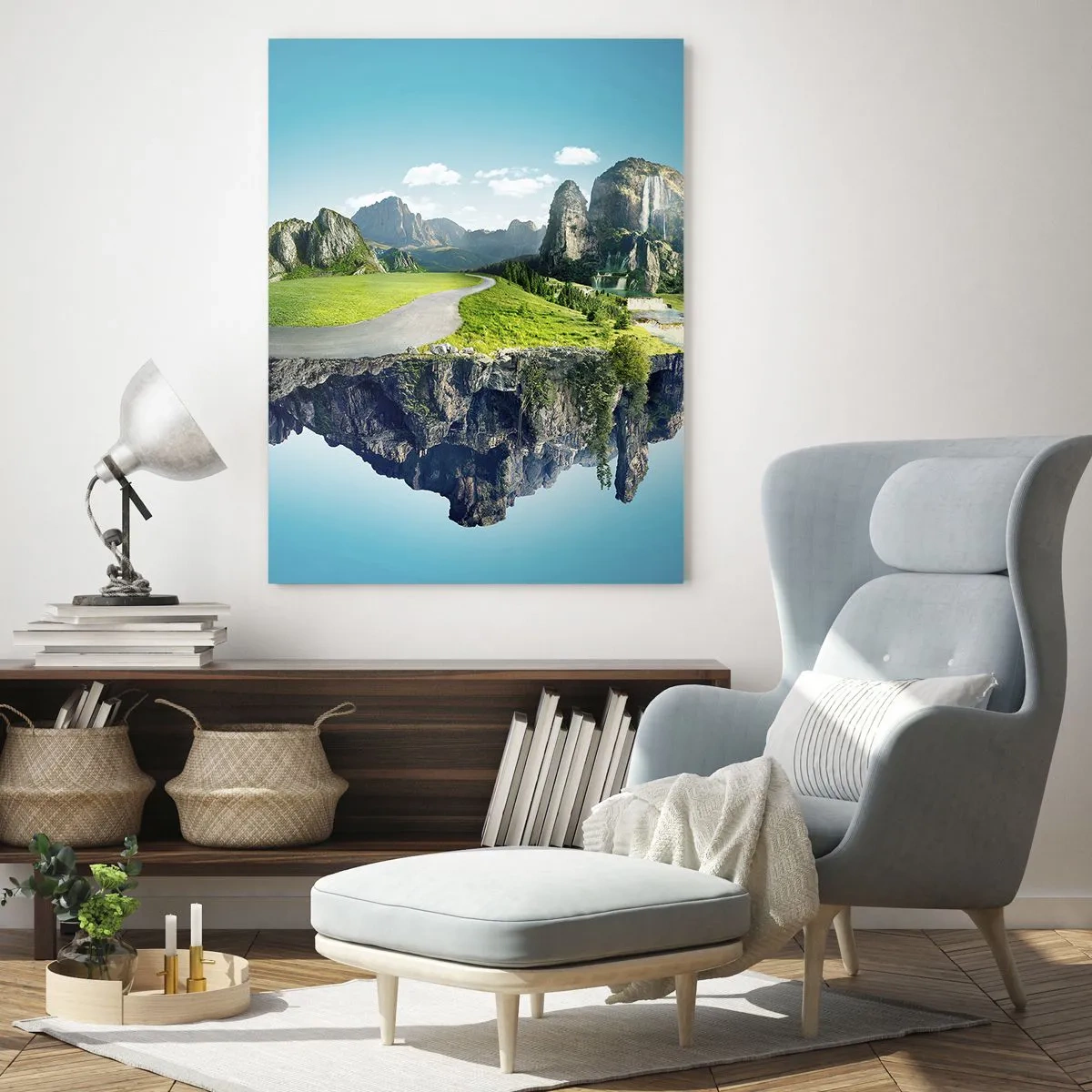 Obraz na skle - Fantastický ostrov - 50x70 cm