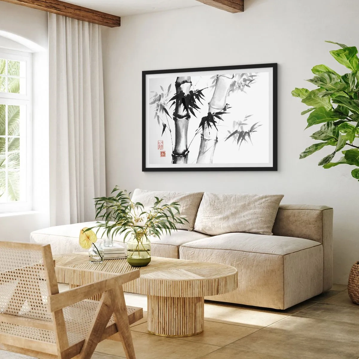 Plakát v černém rámu - Blízký záběr na orient - 70x50 cm