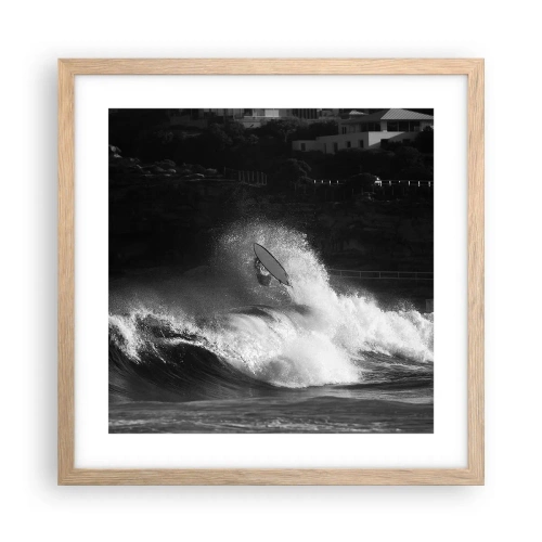 Plakát v rámu světlý dub - Výzva přijata! - 40x40 cm