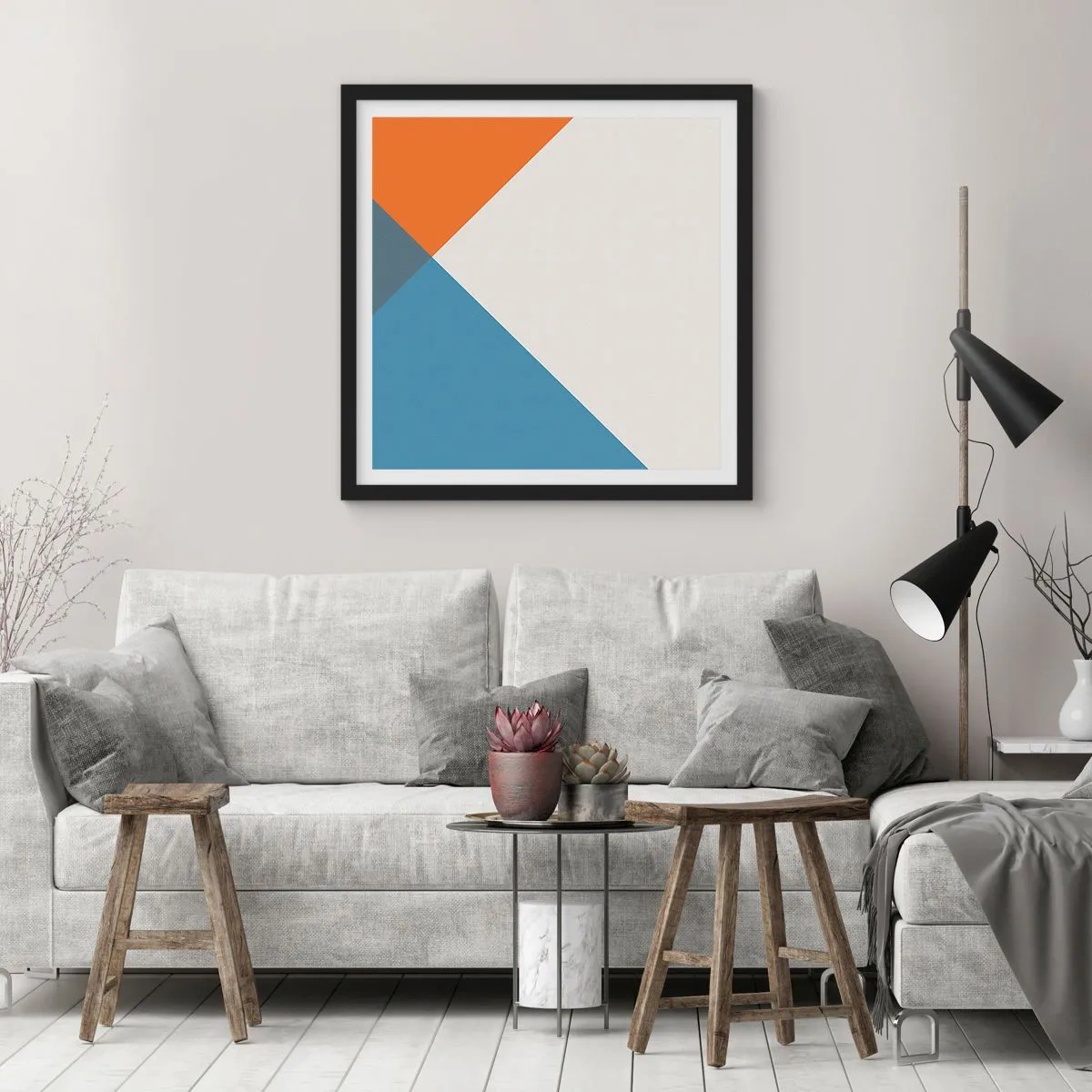 Plakát v černém rámu - Pod úhlem… - 30x30 cm