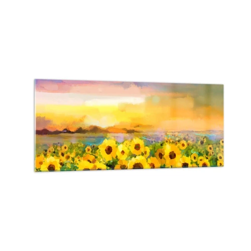 Obraz na skle - Samotné slunce sestoupilo na zem - 120x50 cm