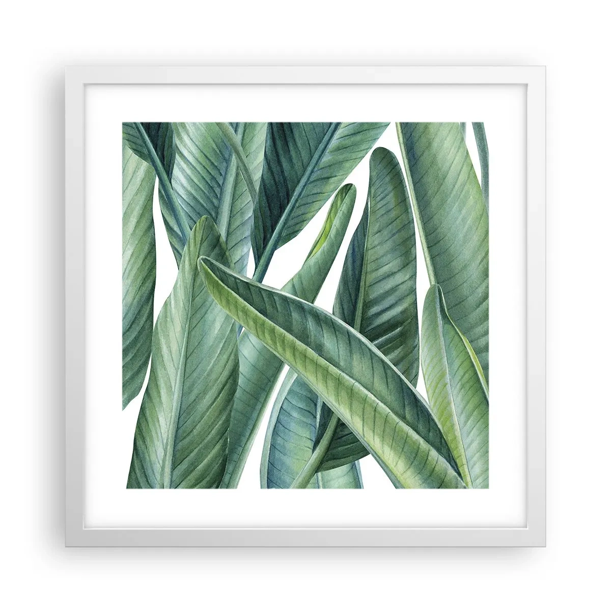 Plakát v bílém rámu - Prostě zelená - 40x40 cm