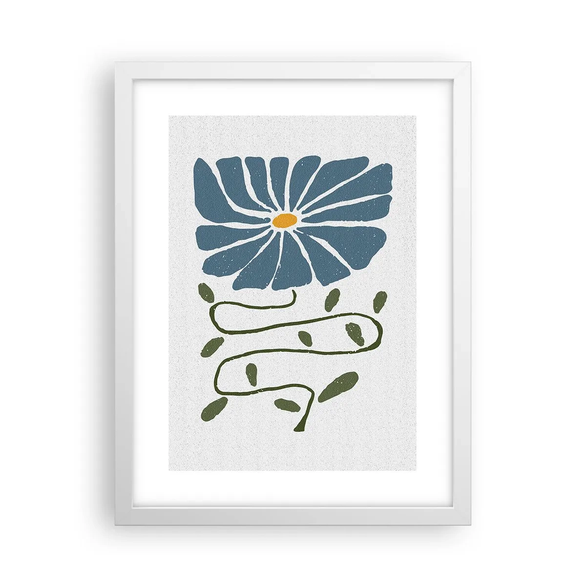 Plakát v bílém rámu - Větvičkou ke květu - 30x40 cm