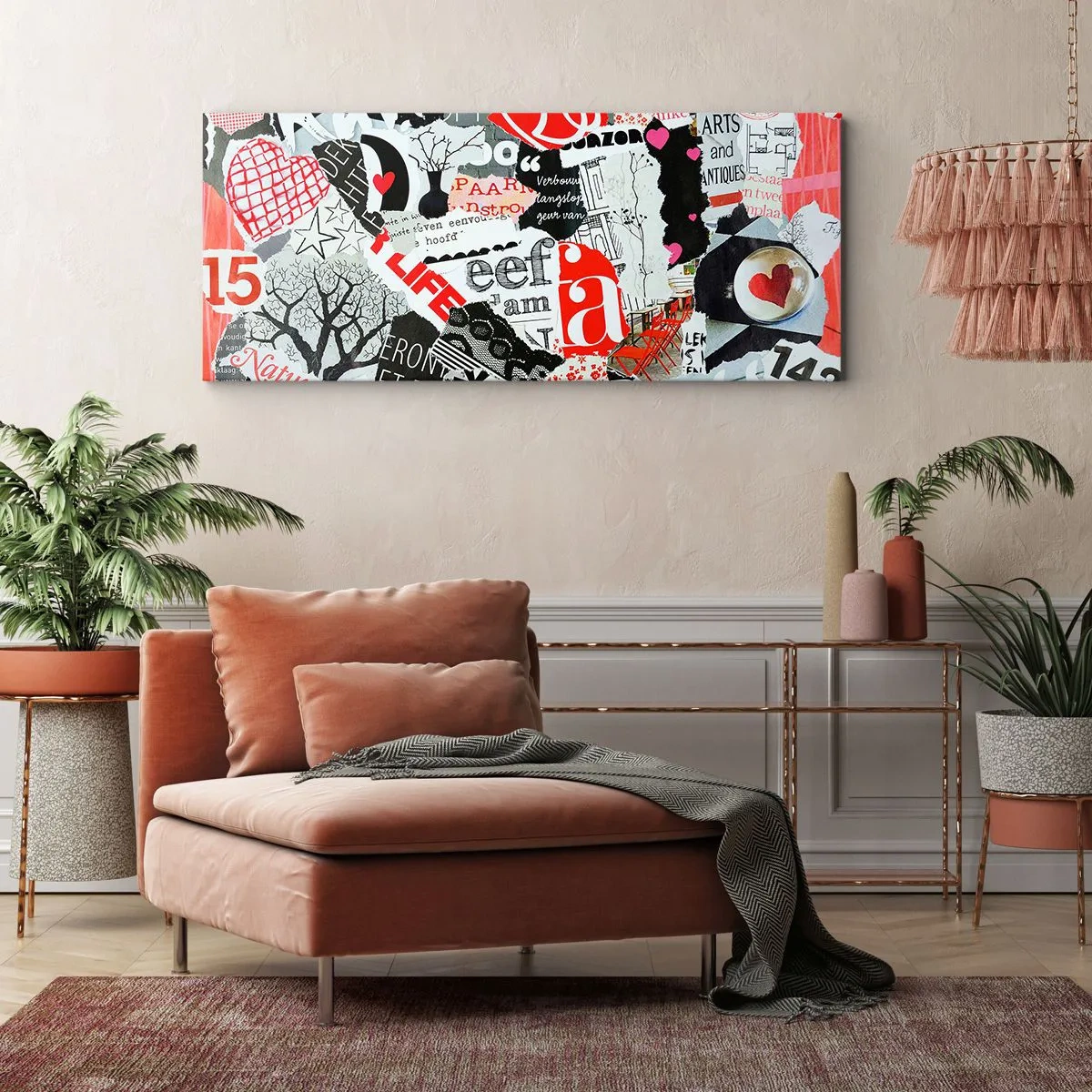 Obraz na plátně - Hipsterská koláž - 90x30 cm