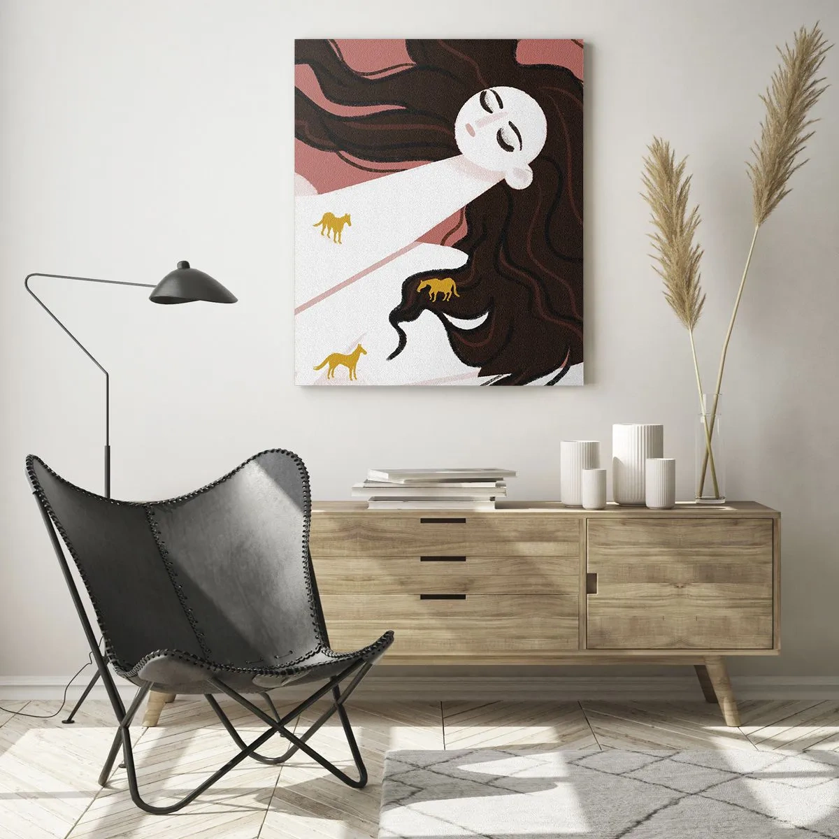 Obraz na skle - Sen o zlatém koni - 80x120 cm