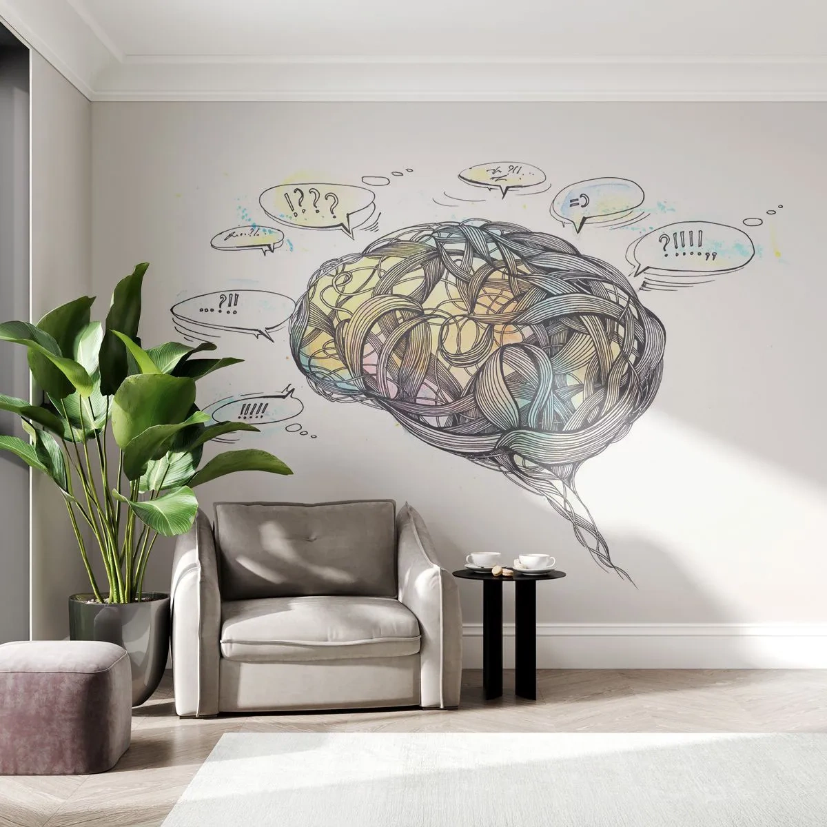 Fototapeta Premium Canvas - Člověk - velká hádanka - Abstrakce, Mozek, Grafika - 500x350 cm