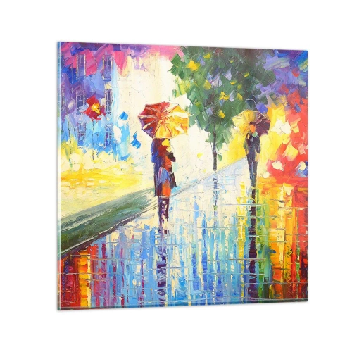 Obraz na skle - A všechno je jasné - 70x70 cm