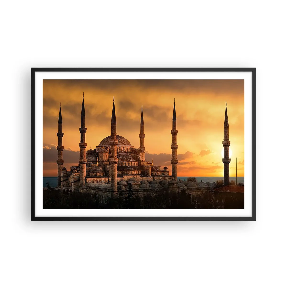 Plakát v černém rámu - Bůh je velký - 91x61 cm