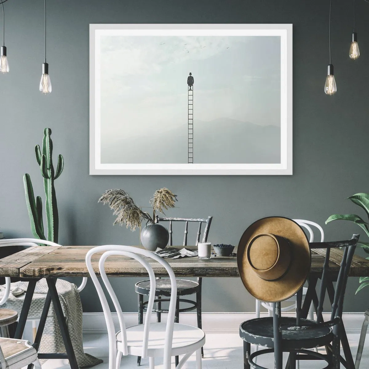 Plakát v bílém rámu - Povznést se nad to - 91x61 cm