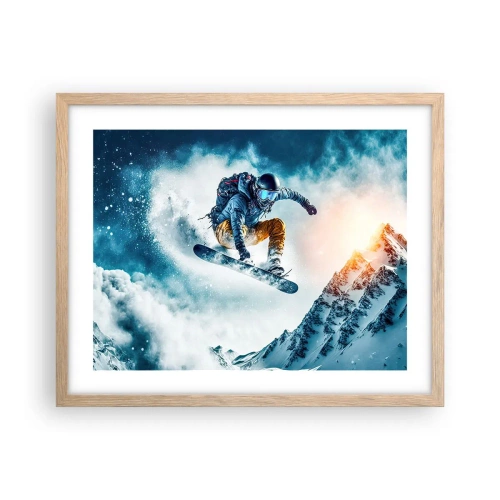 Plakát v rámu světlý dub - Extrémní emoce - 50x40 cm