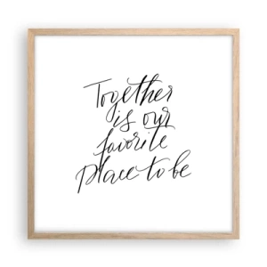 Plakát v rámu světlý dub - Cítíte to také? - 50x50 cm