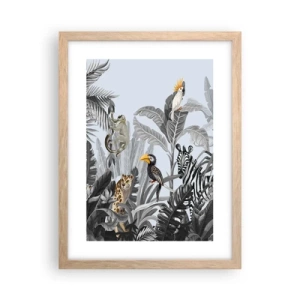 Plakát v rámu světlý dub - Africká pohádka - 30x40 cm
