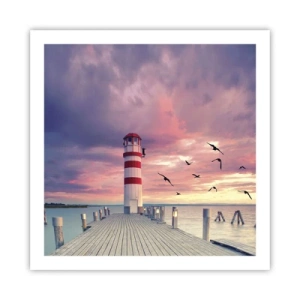 Plakát - Čas jít do přístavu - 60x60 cm