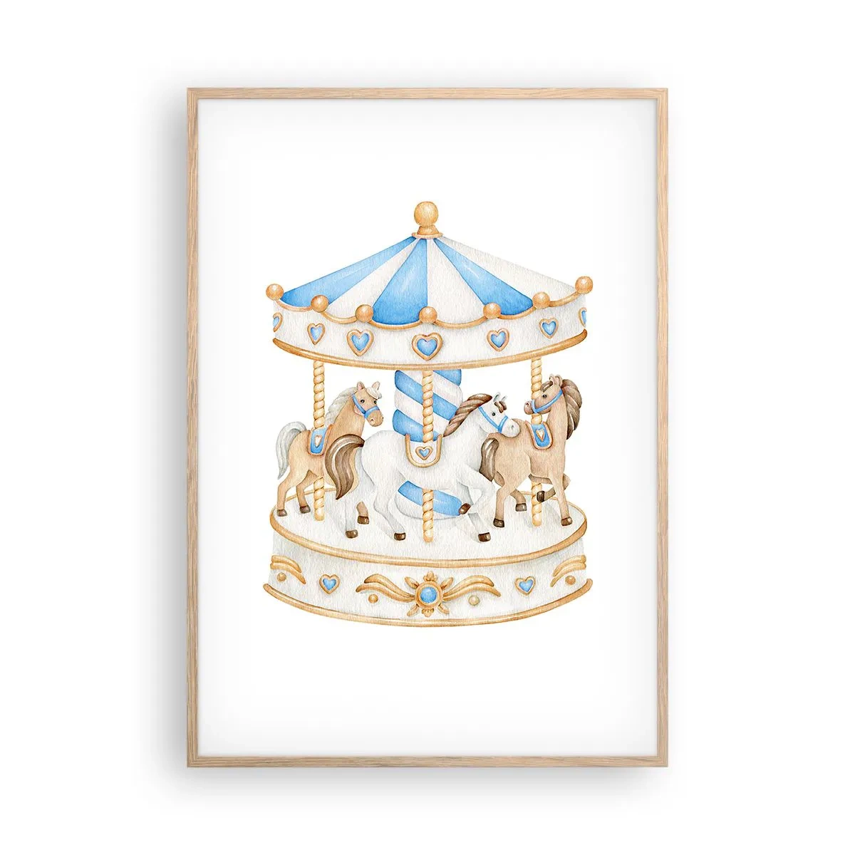 Plakát v rámu světlý dub - Sladké dětství - 70x100 cm