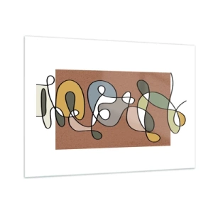 Obraz na skle - Abstrakce, která stojí za úsměv - 100x70 cm