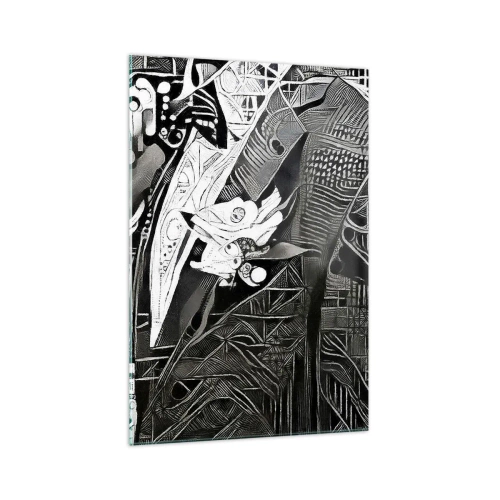 Obraz na skle - Pouze zdánlivě šedý člověk - 70x100 cm