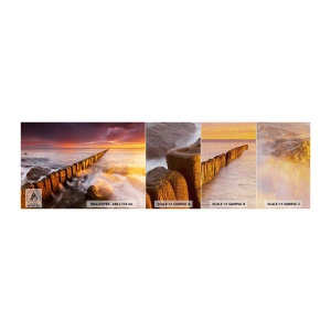 Vzor Fototapety Premium Canvas - Jemnost vln - Krajina, Západ slunce, Baltské moře - 100x30 cm