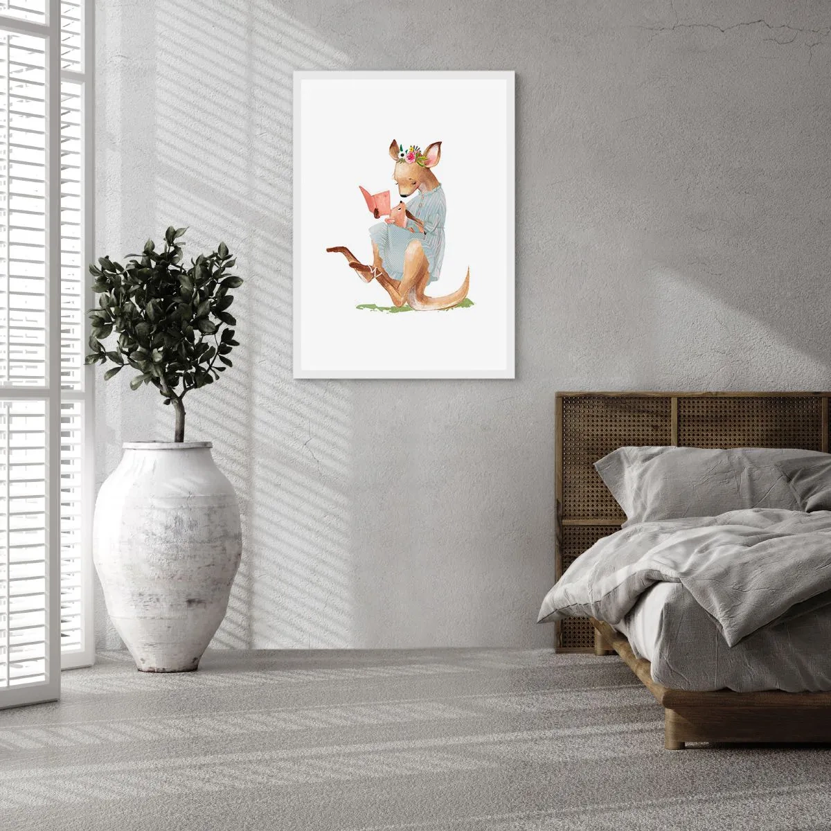 Plakát v bílém rámu - Přečti mi, mami - 50x70 cm