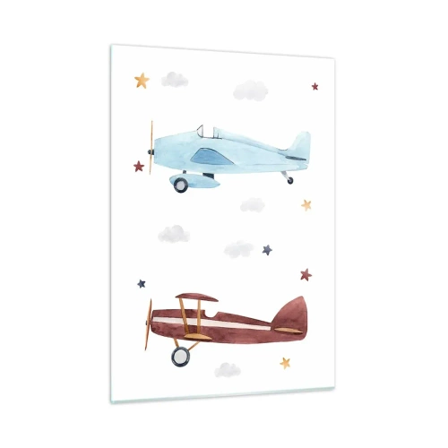Obraz na skle - Pane pilote, čekáme! - 50x70 cm
