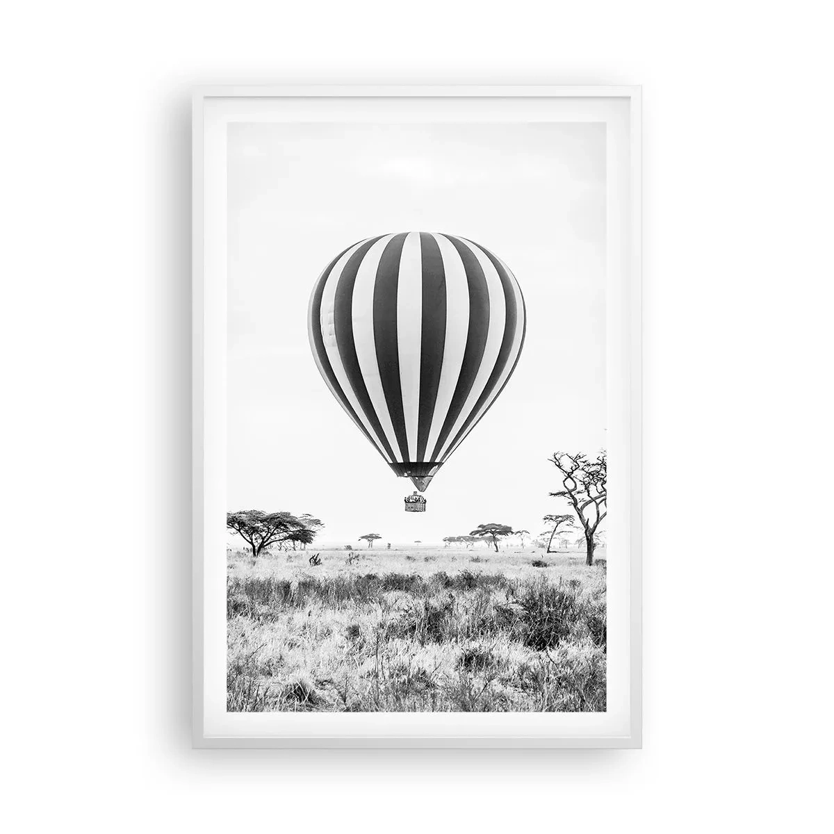 Plakát v bílém rámu - Nad savanou - 61x91 cm