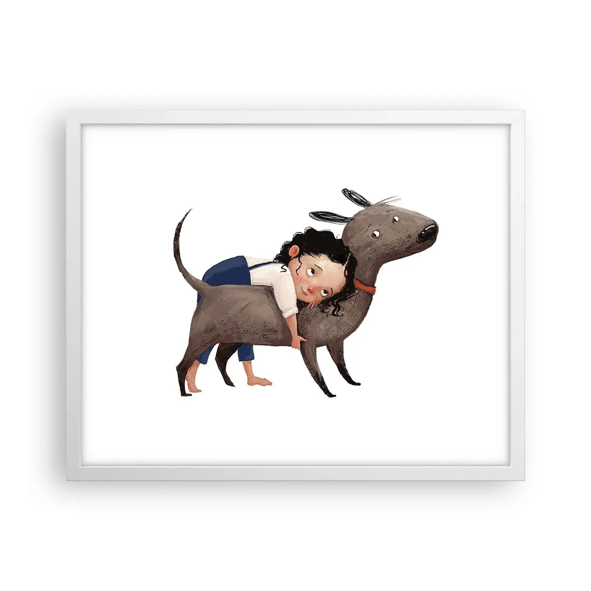 Plakát v bílém rámu - Nejlepší přátelé - 50x40 cm