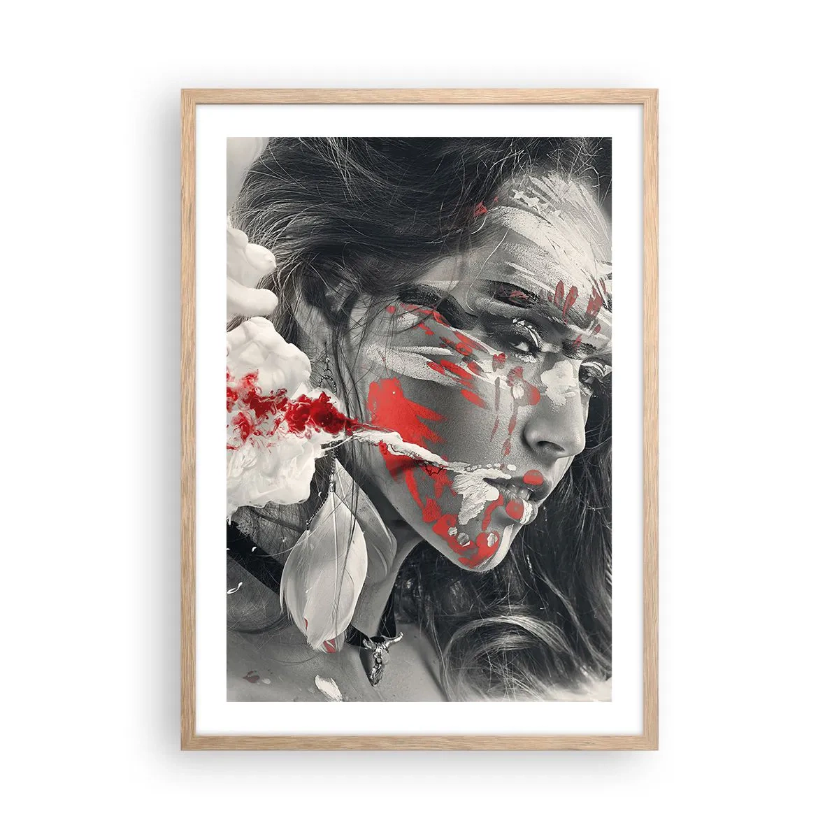 Plakát v rámu světlý dub - Ve spárech absurdity - 50x70 cm