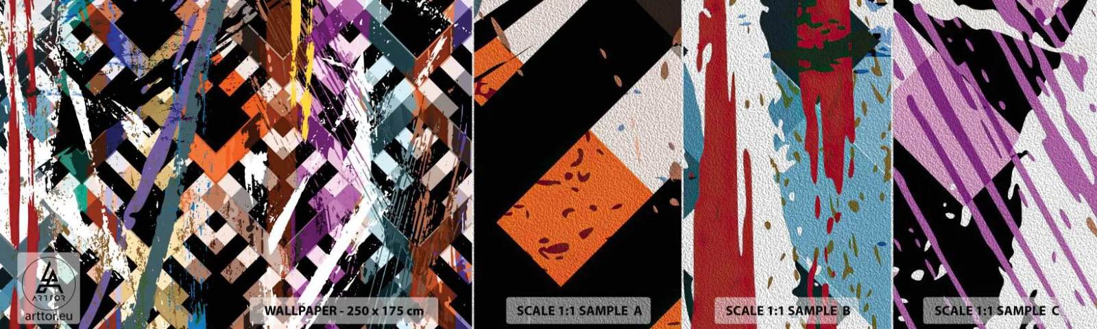 Vzor Fototapety Premium Sand - Umocněné na druhou - Abstrakce, Kus, Moderní vzor - 100x30 cm