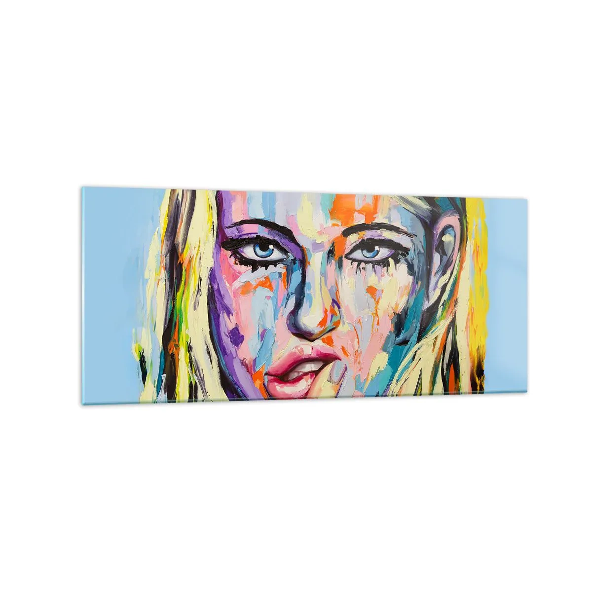 Obraz na skle - Podívej se jí přímo do očí - 120x50 cm