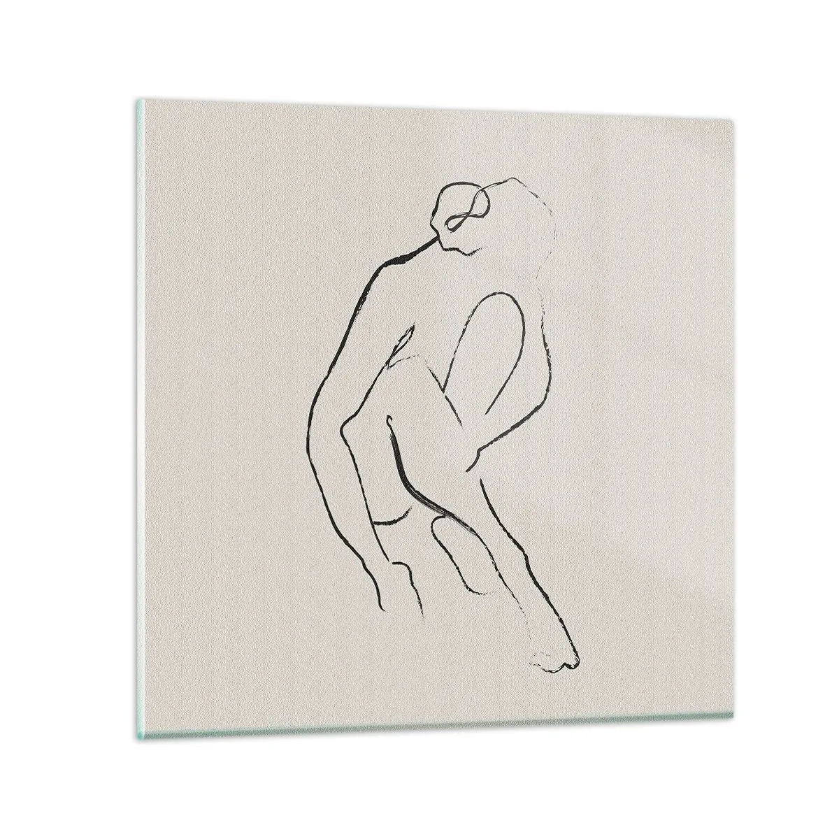 Obraz na skle - Intimní skica - 40x40 cm