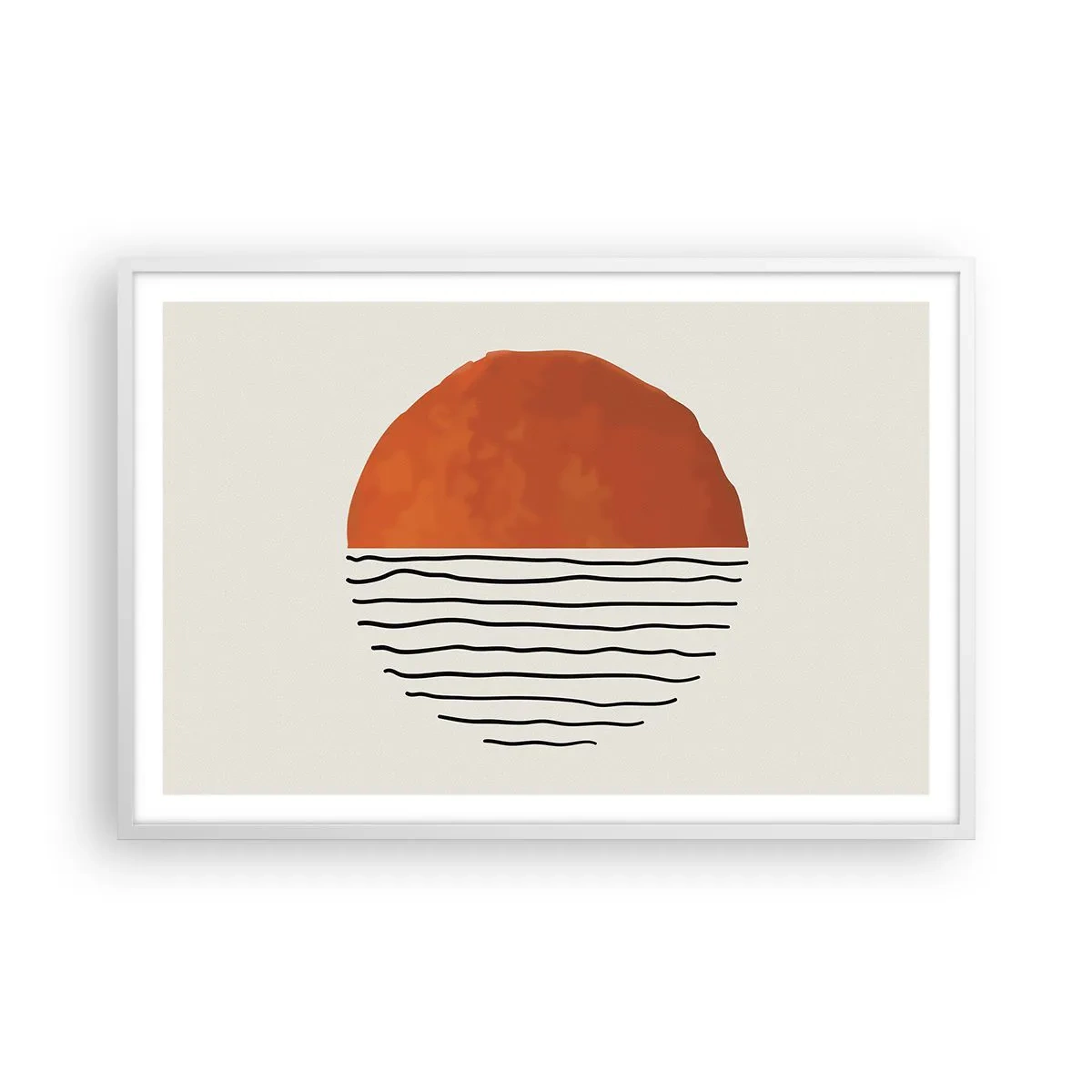 Plakát v bílém rámu - V japonské atmosféře - 91x61 cm